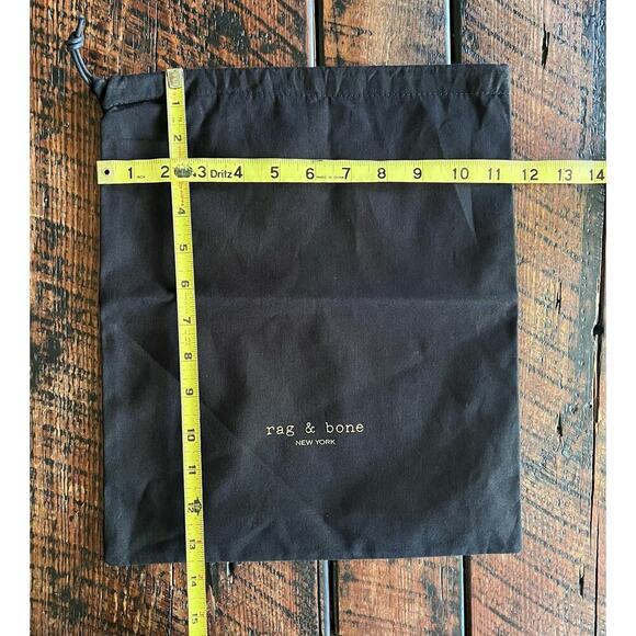 Black Drawstring Rag and Bone Dust Bag - Picture 4 of 7